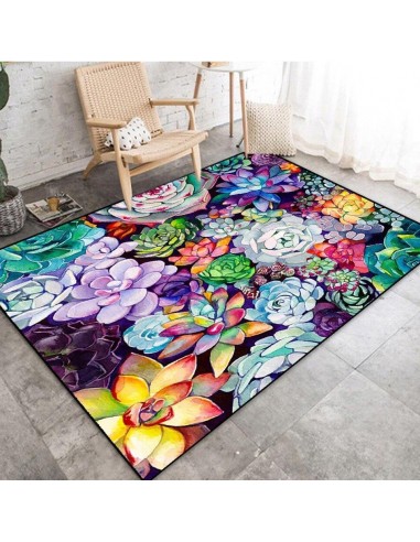 Tapis multicolore fleurs Faites des économies