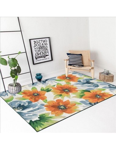 Grand tapis motifs fleurs 50-70% off 