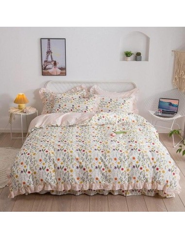 Housse de couette petites fleurs brillant des détails fins