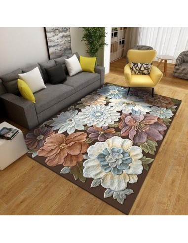 Tapis de salon floral pas cher 