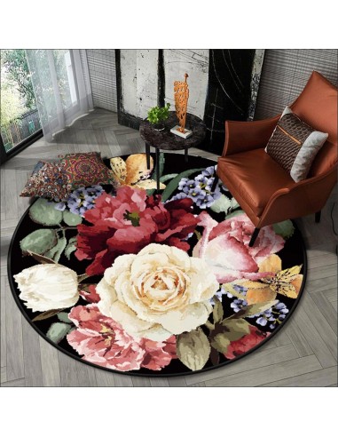 Tapis rond fleuri vente chaude votre 