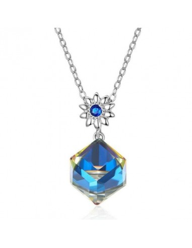 Collier fleur bleue pas cher chine