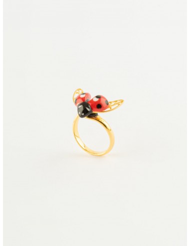 Ladybug Golden wings ring - bague coccinelle ajustable sélection de produits