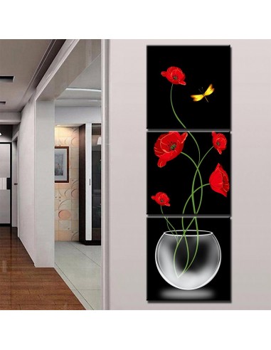 Tableau fleur vertical soldes