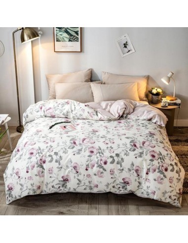 Housse de couette motif fleur rose chez Cornerstreet bien 