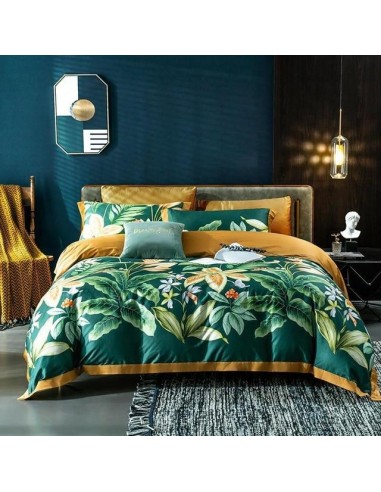 Housse de couette fleur verte offre 