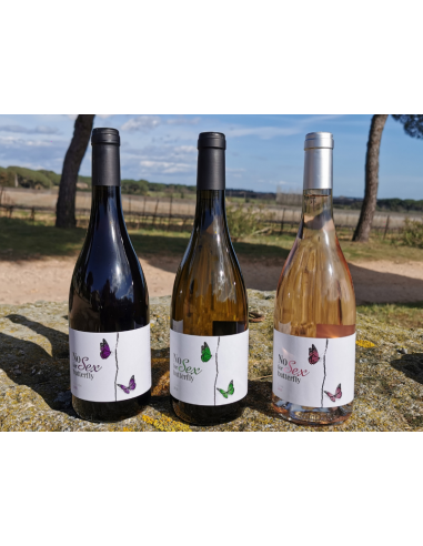 Coffret vin du Languedoc BIO 3 bouteilles rouge, blanc et rosé IGP Pays d'Oc est présent 