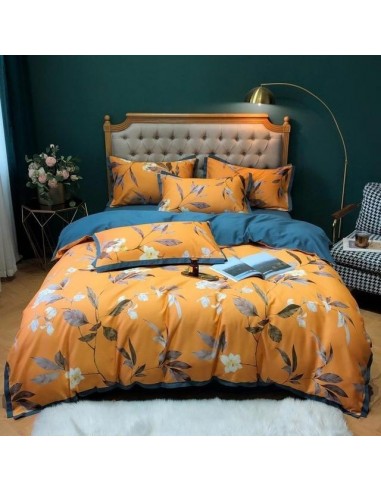 Housse de couette fleurie orange 2 - 3 jours ouvrés.