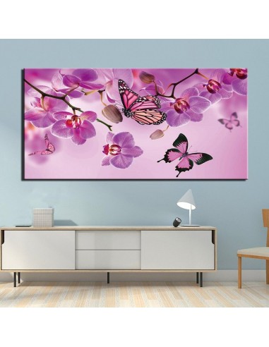 Tableau fleurs et papillons commande en ligne